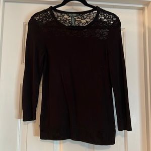 Women’s Lauren Ralph Lauren Black Long Sleeve Top - Size S